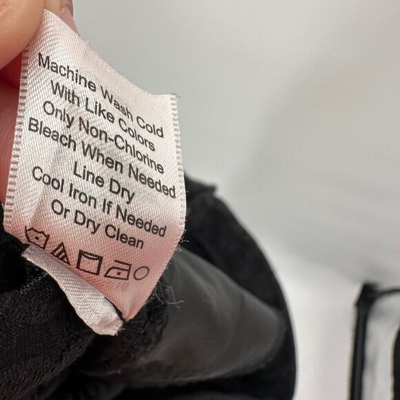 Coldwater Creek Natural Fit Black Jacquard Straight Leg Pants // 12 - Picture 9 of 9